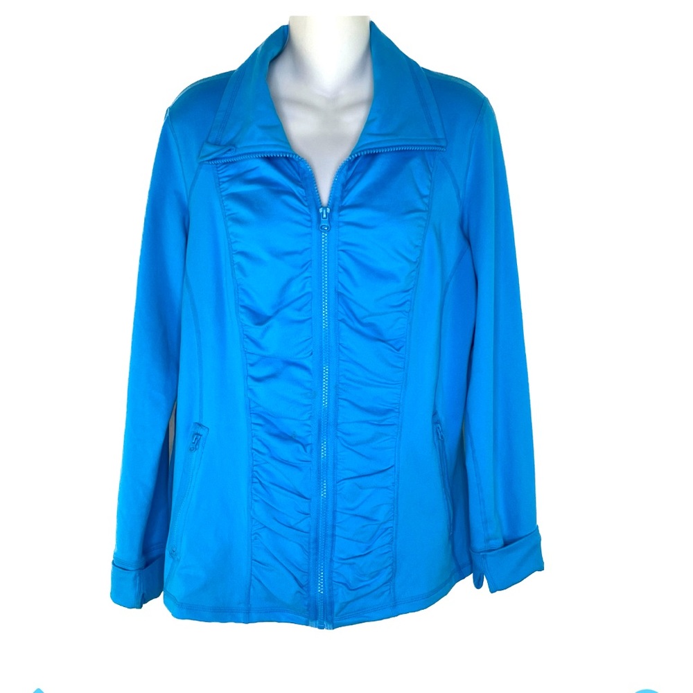 $8 Bundled💥 Like New Play Fast Forward Blue Zip Up Athletic Jacket Sz M